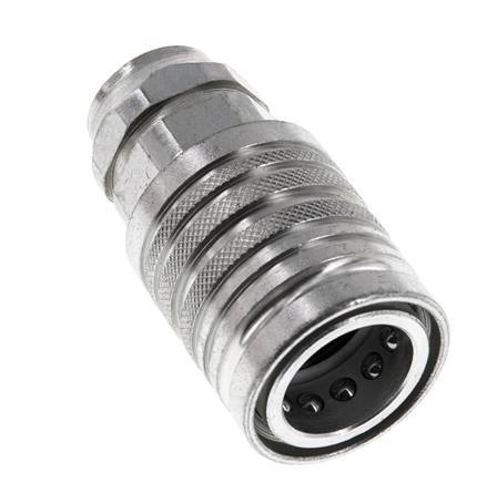 Stalen DN 12.5 Hydraulische Koppeling Snelkoppeling G 3/8 inch Binnendraad ISO 7241-1 A D 20.5mm