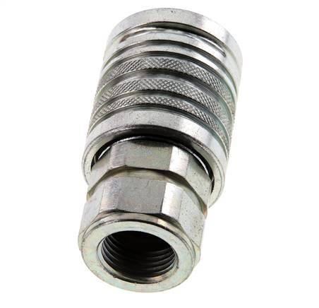 Steel DN 12.5 Hydraulic Coupling Socket G 1/2 inch Female Threads ISO 7241-1 A D 20.5mm