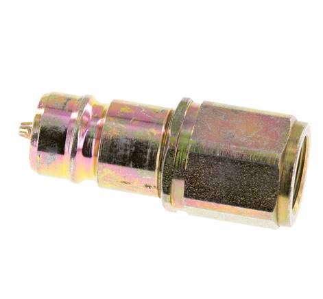 Steel DN 10 Hydraulic Coupling Plug M16x1.5 Female Threads ISO 7241-1 A D 17.3mm