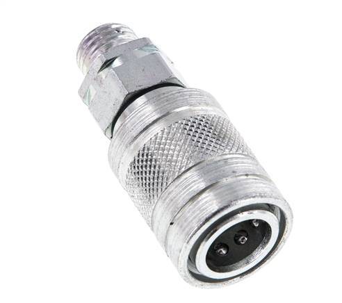Stalen DN 6.3 Hydraulische Koppeling Snelkoppeling 8 mm L Knelring ISO 7241-1 A/8434-1 D 12mm