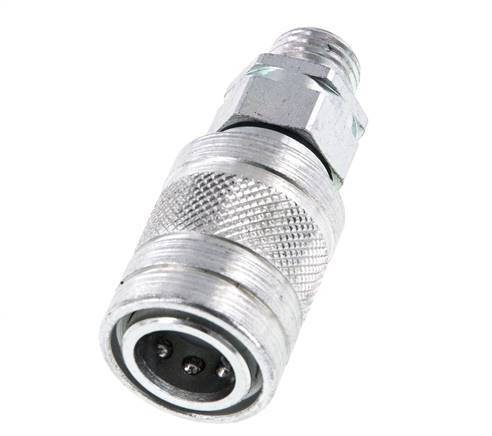 Stalen DN 6.3 Hydraulische Koppeling Snelkoppeling 8 mm L Knelring ISO 7241-1 A/8434-1 D 12mm