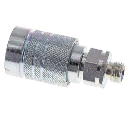 Steel DN 10 Hydraulic Coupling Socket 8 mm L Compression Ring ISO 7241-1 A/8434-1 D 17.3mm