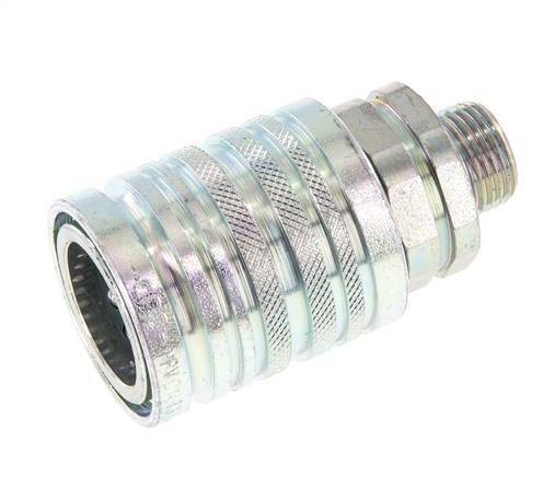 Stalen DN 12.5 Hydraulische Koppeling Snelkoppeling 12 mm L Knelring ISO 7241-1 A/8434-1 D 20.5mm