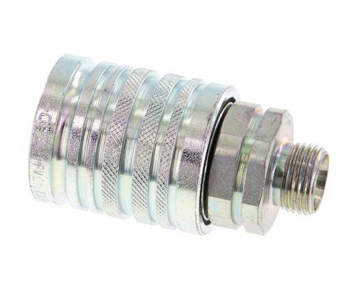 Stalen DN 12.5 Hydraulische Koppeling Snelkoppeling 12 mm L Knelring ISO 7241-1 A/8434-1 D 20.5mm