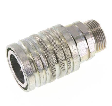 Stalen DN 12.5 Hydraulische Koppeling Snelkoppeling 18 mm L Knelring ISO 7241-1 A/8434-1 D 20.5mm