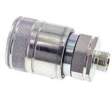 Steel DN 20 Hydraulic Coupling Socket 12 mm L Compression Ring ISO 7241-1 A/8434-1 D 29.1mm