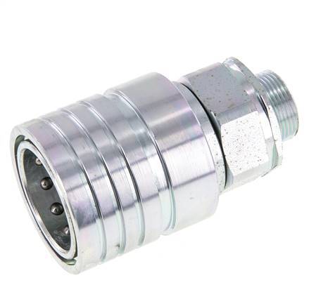 Stalen DN 25 Hydraulische Koppeling Snelkoppeling 18 mm L Knelring ISO 7241-1 A/8434-1 D 34.3mm