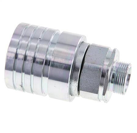 Stalen DN 25 Hydraulische Koppeling Snelkoppeling 18 mm L Knelring ISO 7241-1 A/8434-1 D 34.3mm