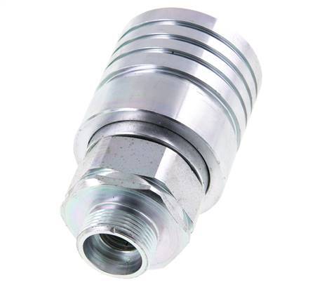 Stalen DN 25 Hydraulische Koppeling Snelkoppeling 18 mm L Knelring ISO 7241-1 A/8434-1 D 34.3mm