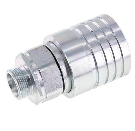 Stalen DN 25 Hydraulische Koppeling Snelkoppeling 18 mm L Knelring ISO 7241-1 A/8434-1 D 34.3mm