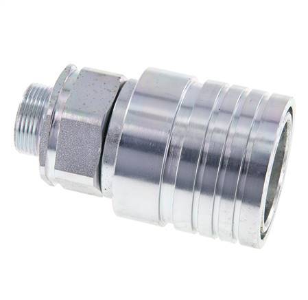 Stalen DN 25 Hydraulische Koppeling Snelkoppeling 18 mm L Knelring ISO 7241-1 A/8434-1 D 34.3mm