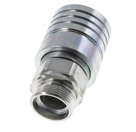 Stalen DN 25 Hydraulische Koppeling Snelkoppeling 28 mm L Knelring ISO 7241-1 A/8434-1 D 34.3mm