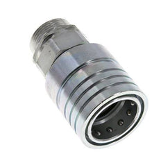 Stalen DN 25 Hydraulische Koppeling Snelkoppeling 28 mm L Knelring ISO 7241-1 A/8434-1 D 34.3mm