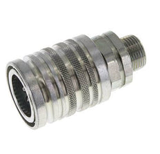 Steel DN 12.5 Hydraulic Coupling Socket 12 mm S Compression Ring ISO 7241-1 A/8434-1 D 20.5mm