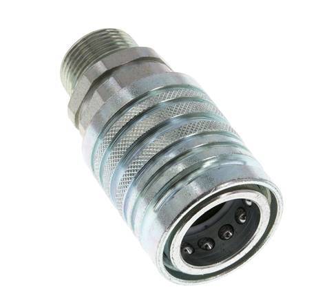 Stalen DN 12.5 Hydraulische Koppeling Snelkoppeling 16 mm S Knelring ISO 7241-1 A/8434-1 D 20.5mm