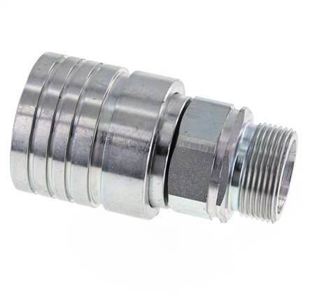 Steel DN 25 Hydraulic Coupling Socket 25 mm S Compression Ring ISO 7241-1 A/8434-1 D 34.3mm