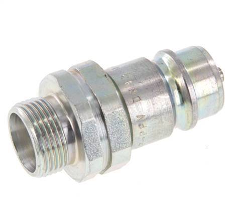 Steel DN 12.5 Hydraulic Coupling Plug 15 mm L Compression Ring ISO 7241-1 A/8434-1 D 20.5mm