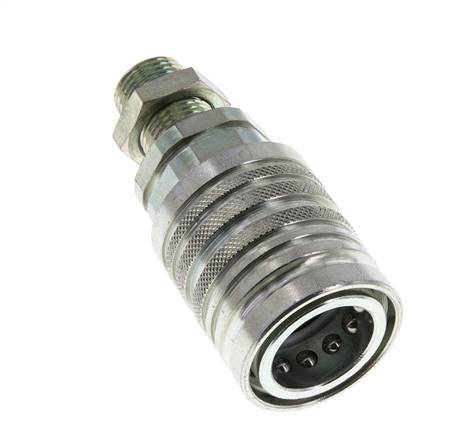 Stalen DN 12.5 Hydraulische Koppeling Snelkoppeling 12 mm L Knelring Schotkoppeling ISO 7241-1 A/8434-1 D 20.5mm