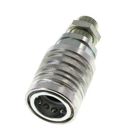Stalen DN 12.5 Hydraulische Koppeling Snelkoppeling 12 mm L Knelring Schotkoppeling ISO 7241-1 A/8434-1 D 20.5mm