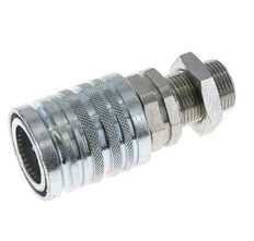 Stalen DN 12.5 Hydraulische Koppeling Snelkoppeling 15 mm L Knelring Schotkoppeling ISO 7241-1 A/8434-1 D 20.5mm