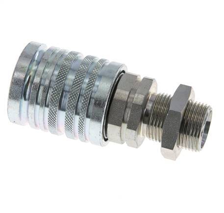Stalen DN 12.5 Hydraulische Koppeling Snelkoppeling 15 mm L Knelring Schotkoppeling ISO 7241-1 A/8434-1 D 20.5mm