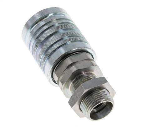 Stalen DN 12.5 Hydraulische Koppeling Snelkoppeling 15 mm L Knelring Schotkoppeling ISO 7241-1 A/8434-1 D 20.5mm