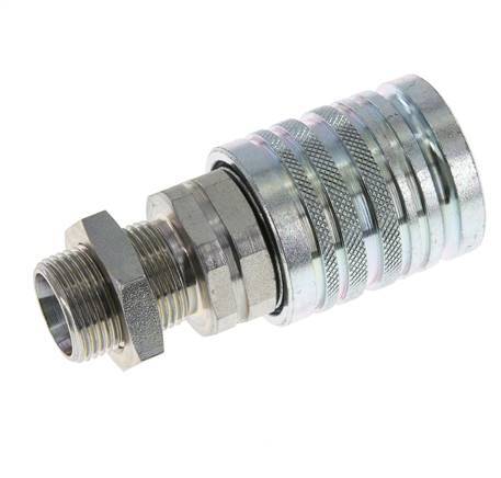 Stalen DN 12.5 Hydraulische Koppeling Snelkoppeling 15 mm L Knelring Schotkoppeling ISO 7241-1 A/8434-1 D 20.5mm