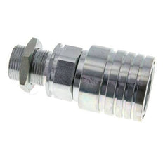 Stalen DN 25 Hydraulische Koppeling Snelkoppeling 22 mm L Knelring Schotkoppeling ISO 7241-1 A/8434-1 D 34.3mm