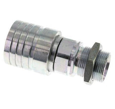 Steel DN 25 Hydraulic Coupling Socket 28 mm L Compression Ring Bulkhead ISO 7241-1 A/8434-1 D 34.3mm