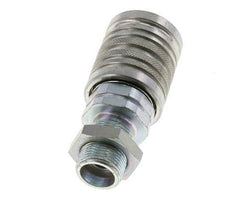Steel DN 12.5 Hydraulic Coupling Socket 14 mm S Compression Ring Bulkhead ISO 7241-1 A/8434-1 D 20.5mm