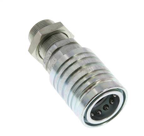Stalen DN 12.5 Hydraulische Koppeling Snelkoppeling 16 mm S Knelring Schotkoppeling ISO 7241-1 A/8434-1 D 20.5mm