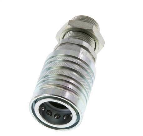 Stalen DN 12.5 Hydraulische Koppeling Snelkoppeling 16 mm S Knelring Schotkoppeling ISO 7241-1 A/8434-1 D 20.5mm