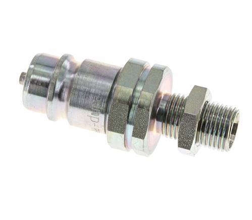 Stalen DN 12.5 Hydraulische Koppeling Insteeknippel 10 mm L Knelring Schotkoppeling ISO 7241-1 A/8434-1 D 20.5mm
