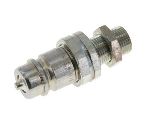 Stalen DN 12.5 Hydraulische Koppeling Insteeknippel 12 mm L Knelring Schotkoppeling ISO 7241-1 A/8434-1 D 20.5mm