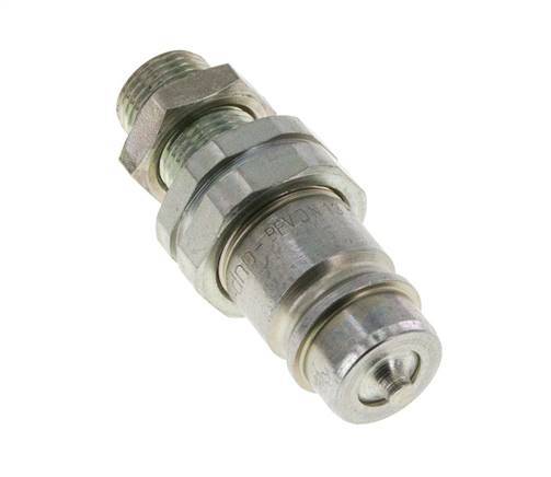 Stalen DN 12.5 Hydraulische Koppeling Insteeknippel 12 mm L Knelring Schotkoppeling ISO 7241-1 A/8434-1 D 20.5mm
