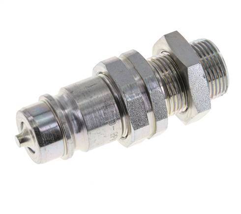 Stalen DN 12.5 Hydraulische Koppeling Insteeknippel 15 mm L Knelring Schotkoppeling ISO 7241-1 A/8434-1 D 20.5mm