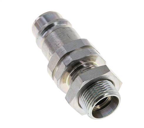 Stalen DN 12.5 Hydraulische Koppeling Insteeknippel 15 mm L Knelring Schotkoppeling ISO 7241-1 A/8434-1 D 20.5mm