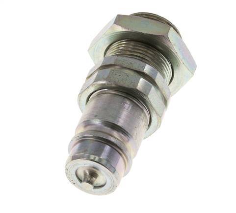 Stalen DN 12.5 Hydraulische Koppeling Insteeknippel 18 mm L Knelring Schotkoppeling ISO 7241-1 A/8434-1 D 20.5mm