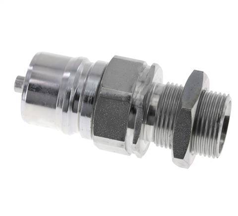Stalen DN 25 Hydraulische Koppeling Insteeknippel 22 mm L Knelring Schotkoppeling ISO 7241-1 A/8434-1 D 34.3mm