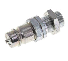 Steel DN 12.5 Hydraulic Coupling Plug 14 mm S Compression Ring Bulkhead ISO 7241-1 A/8434-1 D 20.5mm