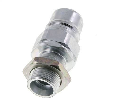 Stalen DN 25 Hydraulische Koppeling Insteeknippel 20 mm S Knelring Schotkoppeling ISO 7241-1 A/8434-1 D 34.3mm