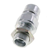 Steel DN 25 Hydraulic Coupling Plug 20 mm S Compression Ring Bulkhead ISO 7241-1 A/8434-1 D 34.3mm