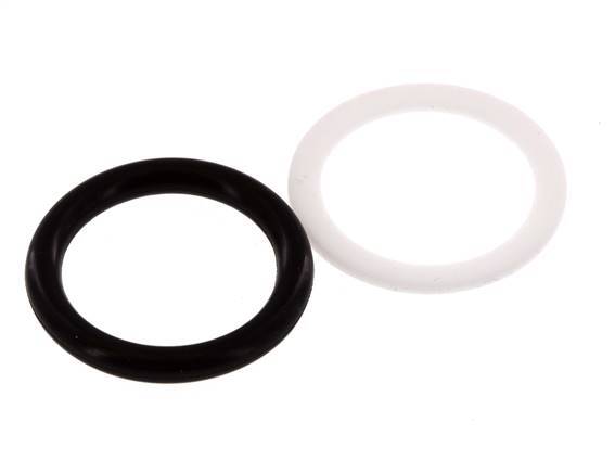 PTFE/NBR Seals Set for ISO 7241-1 A Hydraulic Coupling (20.5 mm and 38 mm) [5 Pieces]