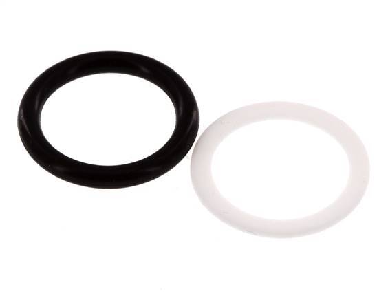 PTFE/NBR Seals Set for ISO 7241-1 A Hydraulic Coupling (20.5 mm and 38 mm) [5 Pieces]