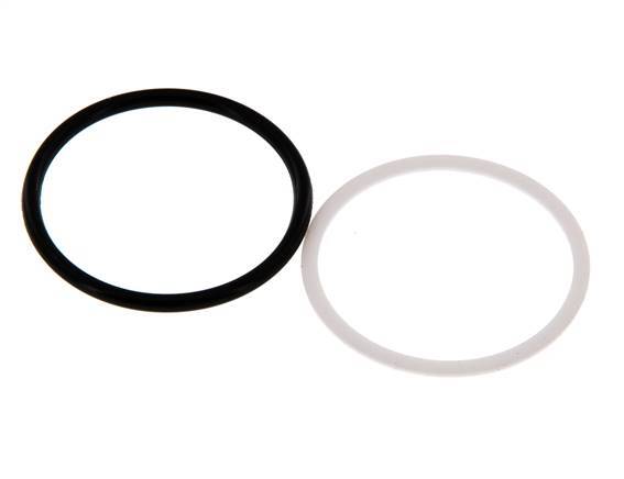 PTFE/NBR Seals Set for ISO 7241-1 A Hydraulic Coupling (34.3 mm and 54 mm) [5 Pieces]