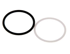PTFE/NBR Seals Set for ISO 7241-1 A Hydraulic Coupling (34.3 mm and 54 mm) [5 Pieces]
