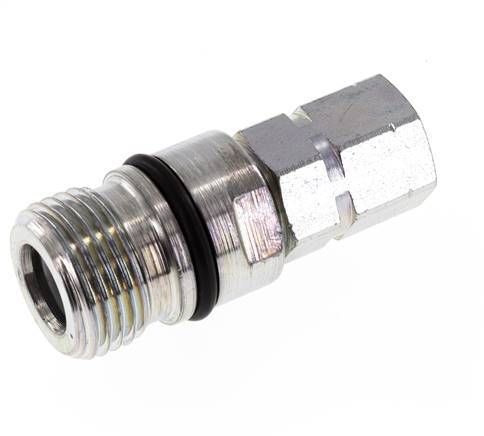 Stalen DN 6.3 Hydraulische Koppeling Snelkoppeling G 1/4 inch Binnendraad ISO 14541 D M24 x 2