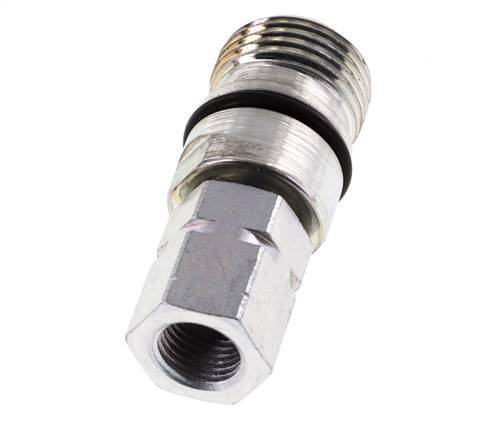 Stalen DN 6.3 Hydraulische Koppeling Snelkoppeling G 1/4 inch Binnendraad ISO 14541 D M24 x 2