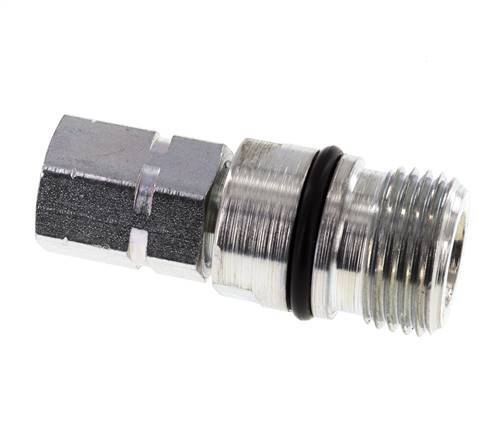 Stalen DN 6.3 Hydraulische Koppeling Snelkoppeling G 1/4 inch Binnendraad ISO 14541 D M24 x 2