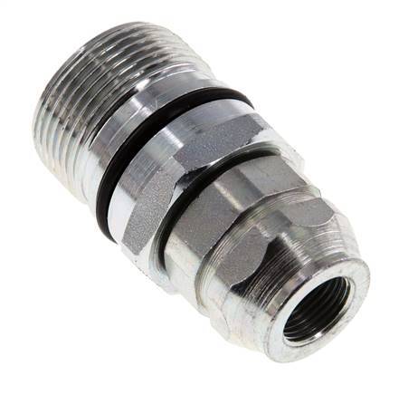 Steel DN 12.5 Hydraulic Coupling Socket G 3/8 inch Female Threads ISO 14541 D M36 x 2